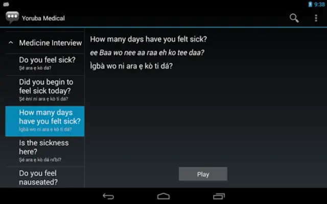 Yoruba Medical android App screenshot 3