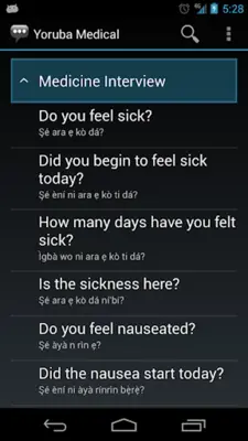 Yoruba Medical android App screenshot 7